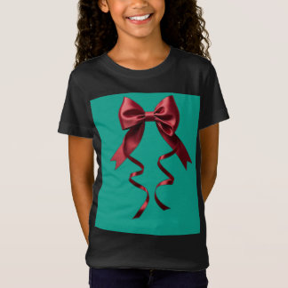 Zwart shirt met groene strik
