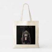 Zwart Shirt Shepherd Shepard Dog mam Papa Tote Bag (Achterkant)