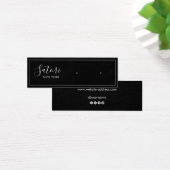 Zwart Signature Script Stud Oorbel Display Mini Visitekaartjes (Bureau)