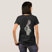 Zwart silhouet (achterontwerp) t-shirt (Achterkant volledig)