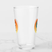 Zwart Silhouet Afbeelding van een Golfer Glas (Rechts)