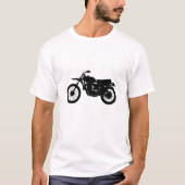 Zwart silhouet van de fiets - Kies achtergrondkleu T-shirt (Voorkant)