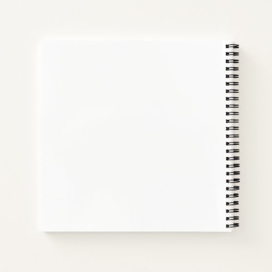 Zwart Simple Script Initiaal Monogram Notitieboek (Achterkant)