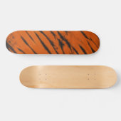 Zwart & Sinaasappel Bengaals Stripe Tie Dye Skateb Skateboard (Horizontaal)