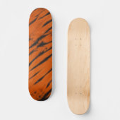 Zwart & Sinaasappel Bengaals Stripe Tie Dye Skateb Skateboard (Voorkant)