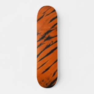 Zwart & Sinaasappel Bengaals Stripe Tie Dye Skateb Skateboard