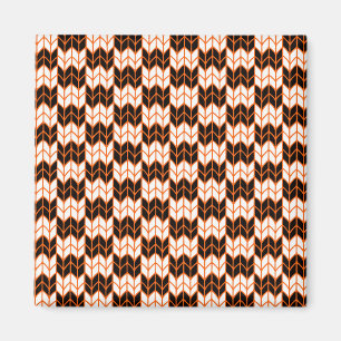 ZWART SINAASAPPEL CHECK KNIT Square Magnet Magneet