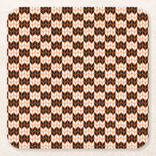 ZWART SINAASAPPEL CHECK KNIT Vierkant Papier Onder Vierkante Kartonnen Onderzetter