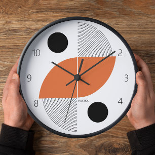 Zwart Sinaasappel Japan Art Minimalist Personalise