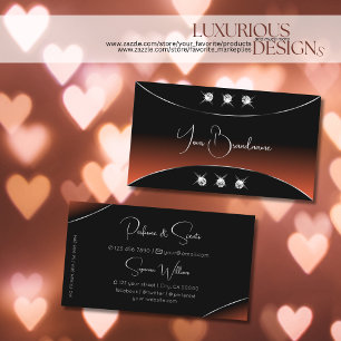 Zwart Sinaasappel met zilverdecor-mousserende juwe Visitekaartje