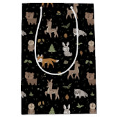 Zwart Sleepy Little Woodland Critters Medium Cadeauzakje (Voorkant)