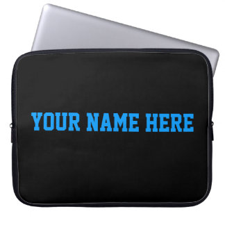 Zwart Sleeve/jouw naam toevoegen Laptop Sleeve