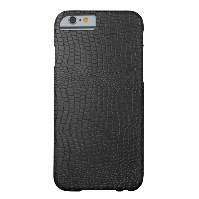 Zwart Snakeskin Faux Lederen Patroon Look Case-Mate iPhone Case (Achterkant)