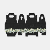 Zwart Snowberry+Eucalyptus Winter Vrijgezellenfees Bedankdoosjes (Uitgevouwen)