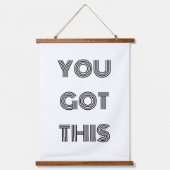 Zwart, speciaal aangepast, JE hebt deze Motivatie  Hangend Wandkleed (Voorkant 2)