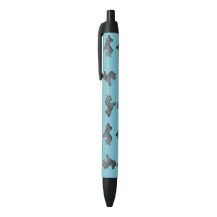 Zwart Staffordshire Bull Terrier patroon Zwarte Inkt Pen