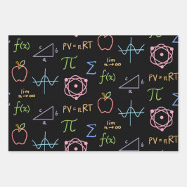 Zwart STAM-wrapppapier — vellen van 3 vellen