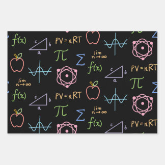 Zwart STAM-wrapppapier — vellen van 3 vellen