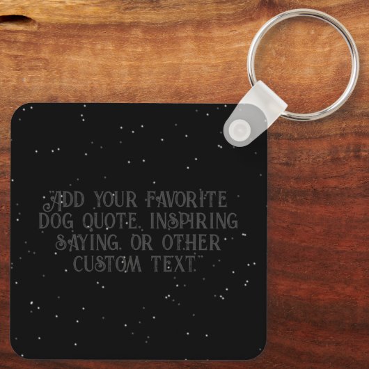 Zwart Starlight Roze Hart Poot Print Hond Memorial Sleutelhanger (Achterkant)