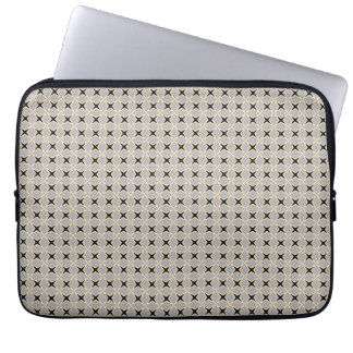 Zwart sterpatroon in grijze en gouden tinten laptop sleeve