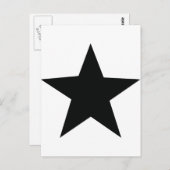 zwart sterpictogram briefkaart (Voorkant / Achterkant)