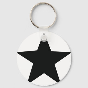 zwart sterpictogram sleutelhanger