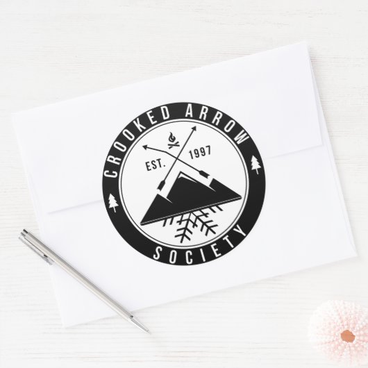 Zwart Sticker blad (Envelop)