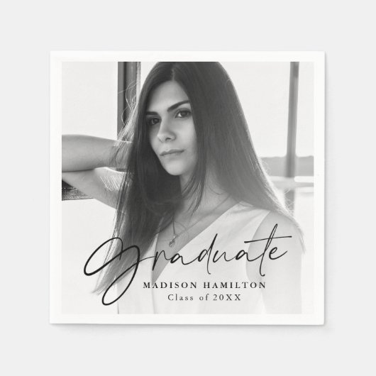 Zwart | Stijlvol Afstuderen van de Foto van het Ma Servet (Voorkant)