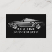 Zwart Stijlvol Automotive Visitekaartje (Voorkant)