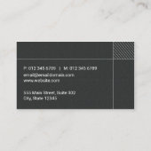 Zwart stijlvol visitekaartje (Achterkant)