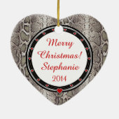 Zwart Stiletto Snakeskin aangepast Ornament hart (Achterkant)