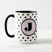 Zwart Stip - Aangepast monogram Mok (Links)