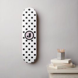 Zwart Stip - Aangepast monogram Skateboard
