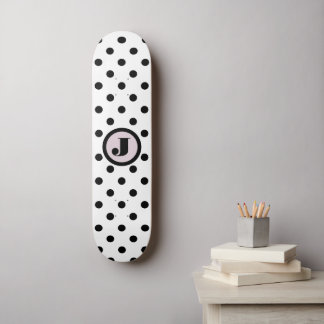 Zwart Stip - Aangepast monogram Skateboard