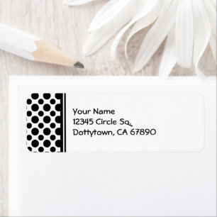 Zwart Stippen Custom Retouradres Label