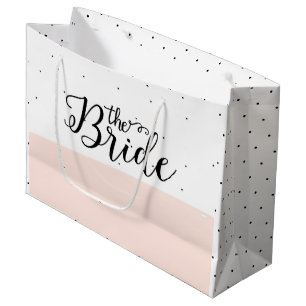 Zwart stippenpatroon roze streep groot cadeauzakje