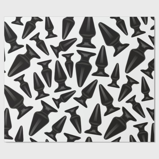 Zwart stomplijnpatroon - aanpasbaar cadeaupapier (Vlak)