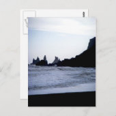 Zwart strand briefkaart (Voorkant / Achterkant)