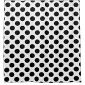 Zwart Strepen en Cirkels Douchegordijn (Voorkant)