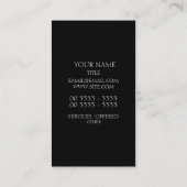 Zwart Strepen en Monogram Visitekaartje (Achterkant)