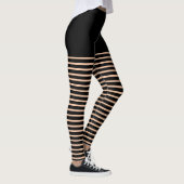 Zwart strepen patroon uitgesneden look leggings (Rechts)