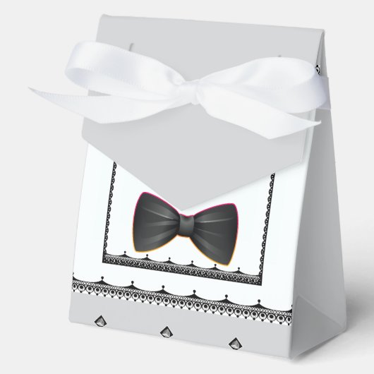 Zwart Stropdas Bedankdoosjes (Voorkant)