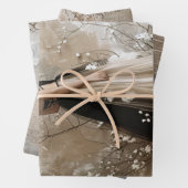 Zwart Stropdas Elegant Moody Heavy Weight Decoupag Inpakpapier Vel (In situ)