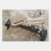 Zwart Stropdas Elegant Moody Heavy Weight Decoupag Inpakpapier Vel (Voorkant)