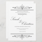 Zwart Stropdas - Elegant Simple - Weddenschap - Ui Kaart (Voorkant / Achterkant)