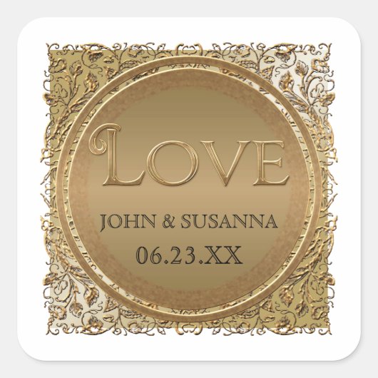 Zwart Stropdas Elegantie, Bruiloft Douche Sticker  (Voorkant)