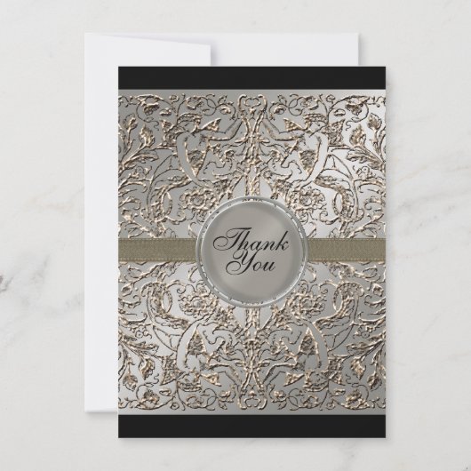 Zwart Stropdas Elegantie, dank u notities Kaarten (Achterkant)