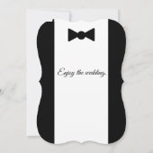 Zwart Stropdas en withuwelijk Kaart (Achterkant)