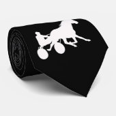 Zwart Stropdas met Trotter-logo (Opgerold)