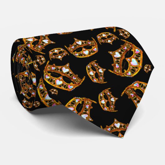 Zwart stropdas met zwarte tinten (Opgerold)